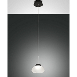 LED Pendant luminaire ARABELLA, incl. Smartluce, 1x 8W, 3000K, 720lm, IP20, height 200cm max., white