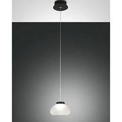 Pendelarmatuur ARABELLA kort IP20, zwart, wit dimbaar