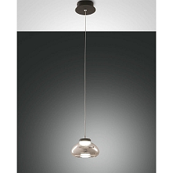 LED Pendant luminaire ARABELLA, incl. Smartluce, 1x 8W, 3000K, 720lm, IP20, height 200cm max., white