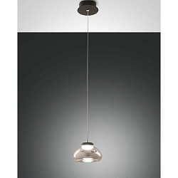 Pendelarmatuur ARABELLA kort IP20, zwart, wit dimbaar