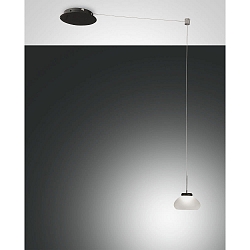 Pendelarmatuur ARABELLA lang IP20, zwart, wit dimbaar