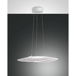 Pendelarmatuur VELA klein, ovaal IP20, transparant, wit dimbaar