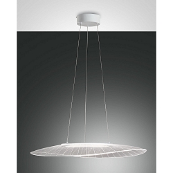 Pendelarmatuur VELA klein, ovaal, dimbaar, bedienbaar met stem, incl. Smartluce IP20, transparant, wit dimbaar