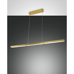 Pendelarmatuur LING up down, met aanraakdimmer IP20, messing, gesatineerd dimbaar