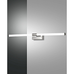 Spiegelarmatuur AGO 61.5CM hoekig, plat, schakelbaar IP44, chroom, glanzend 