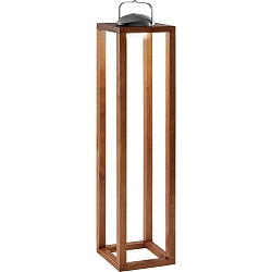 Tafellamp op batterijen BLEND IP54, walnoot dimbaar