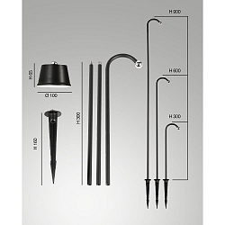 Battery lamp ARMANDA IP54, black dimmable