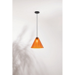 Pendelarmatuur CONE E27 IP20, zwart, wijnrood