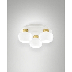 ceiling luminaire KINO 3 flames IP20, white dimmable