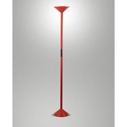 Plafondstraler - vloerlamp TRATTO up, indirect IP20, rood dimbaar