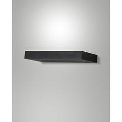 Wandarmatuur GUIA hoekig, slagvast, indirect IP20, zwart 