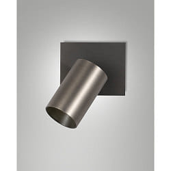 Leesarmatuur FLORES 1-vlams, met schakelaar GU10 IP20, grijs, gunmetal dimbaar
