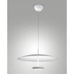 Pendelarmatuur YUKO instelbaar, direct / indirect IP20, wit dimbaar