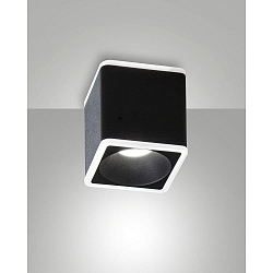 Opbouw armatuur COIBA hoekig IP20, gesatineerd, zwart