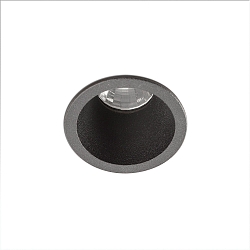 Plafondinbouwarmatuur FOX LED IP20, zwart mat