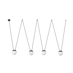 pendant luminaire MINE 4 flames E27 IP20, dark grey 
