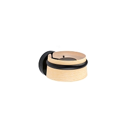 Wandarmatuur LOOP LED IP20, zwart mat, essenhout 