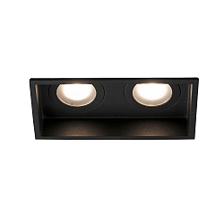 ceiling recessed luminaire HYDE SQ 2 flames GU10 IP44, black matt 
