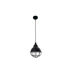 Pendelarmatuur CLAIRE E27 IP20, zwart glanzend 
