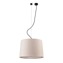 Pendelarmatuur SAMBA E27 IP20, beige, zwart mat 