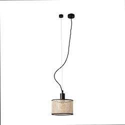 Pendelarmatuur MAMBO E27 IP20, zwart mat 