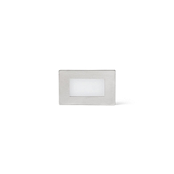 wall recessed luminaire GRON square, switchable, with diffuser IP65, nickel satined 