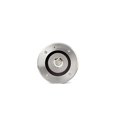 floor recessed luminaire GEISER 180 / 38� round, adjustable, passable IP67, stainless steel, satined 