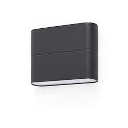 outdoor wall luminaire ADAY 2 flames LED IP54, dark grey 