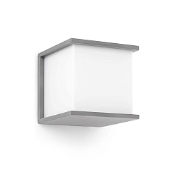 Wandarmatuur voor buitenshuis KUBICK E27 IP44, lichtgrijs 