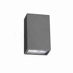 Wandarmatuur voor buitenshuis LING 2-vlams LED IP54, donkergrijs 