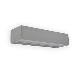 Wandarmatuur voor buitenshuis TOLUCA 2-vlams LED IP65, aluminium gesatineerd 