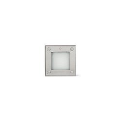 Vloerinbouwarmatuur LED 18 SQ HIGH POWER stijf, vierkant IP67, rvs, gesatineerd 