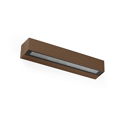 Wandarmatuur voor buitenshuis DORO 380 2-vlams LED IP65, roestbruin 