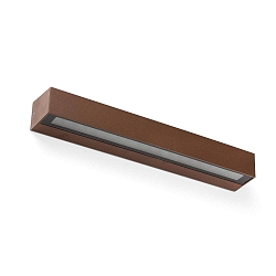 Wandarmatuur voor buitenshuis DORO 500 2-vlams LED IP65, roestbruin 