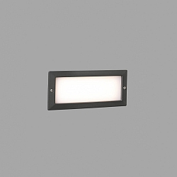 wall recessed luminaire STRIPE-2 square, with diffuser IP54