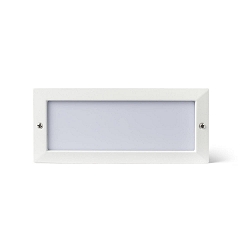 wall recessed luminaire STRIPE-2 square, with diffuser IP54, white matt 