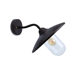 Wandarmatuur WALLY E27 IP44, roestbruin 