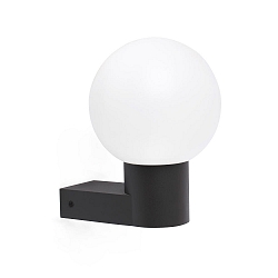 Wandarmatuur MOON E27 IP44, donkergrijs 