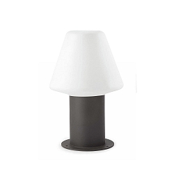 Buitenlamp MISTU 310 E27 IP44, donkergrijs, opaal 