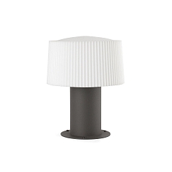 Buitenlamp MUFFIN 259 E27 IP44, donkergrijs, opaal 