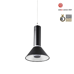 Tafelarmatuur FUJI LED IP44, gesatineerd, zwart 