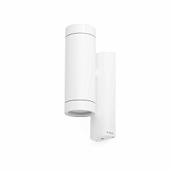 Wandarmatuur voor buitenshuis STEPS 2-vlams GU10 IP44, wit mat 