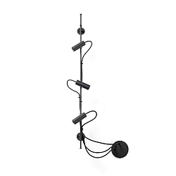 Wandarmatuur voor buitenshuis CLAP 3-vlams LED IP65, zwart 