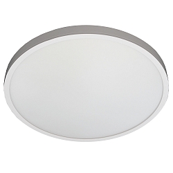 surface luminaire flat, round, suitable for VDU workstation IP54, powder coated, white dimmable
