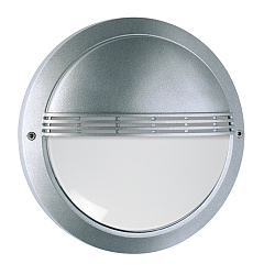 Wandarmatuur voor buitenshuis met rooster IP65, zilver 