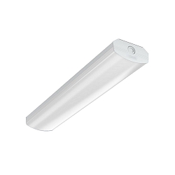 LED Damp-proof luminaire, convex, 60W, 3000K, 7200lm, IP40, DALI dimmable, white