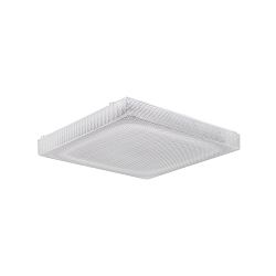 Armatuur voor vochtige ruimten AWL417050P.7084 vierkant, schakelbaar, prismatisch IP50, wit 