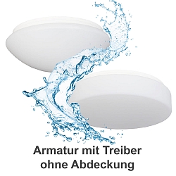 wall and ceiling luminaire PREMIUM 7510 � 26,5cm IP65, white dimmable