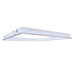 Recessed frame for Insert grid luminaire, panel, aluminum, white