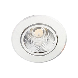 LED Recessed Downlight, 7W, 4000K, 600lm, IP20, swivelling, silver